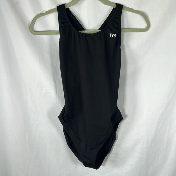 Tyr Racer Back One Piece Swimsuit size 36 Black - Picture 1 of 5